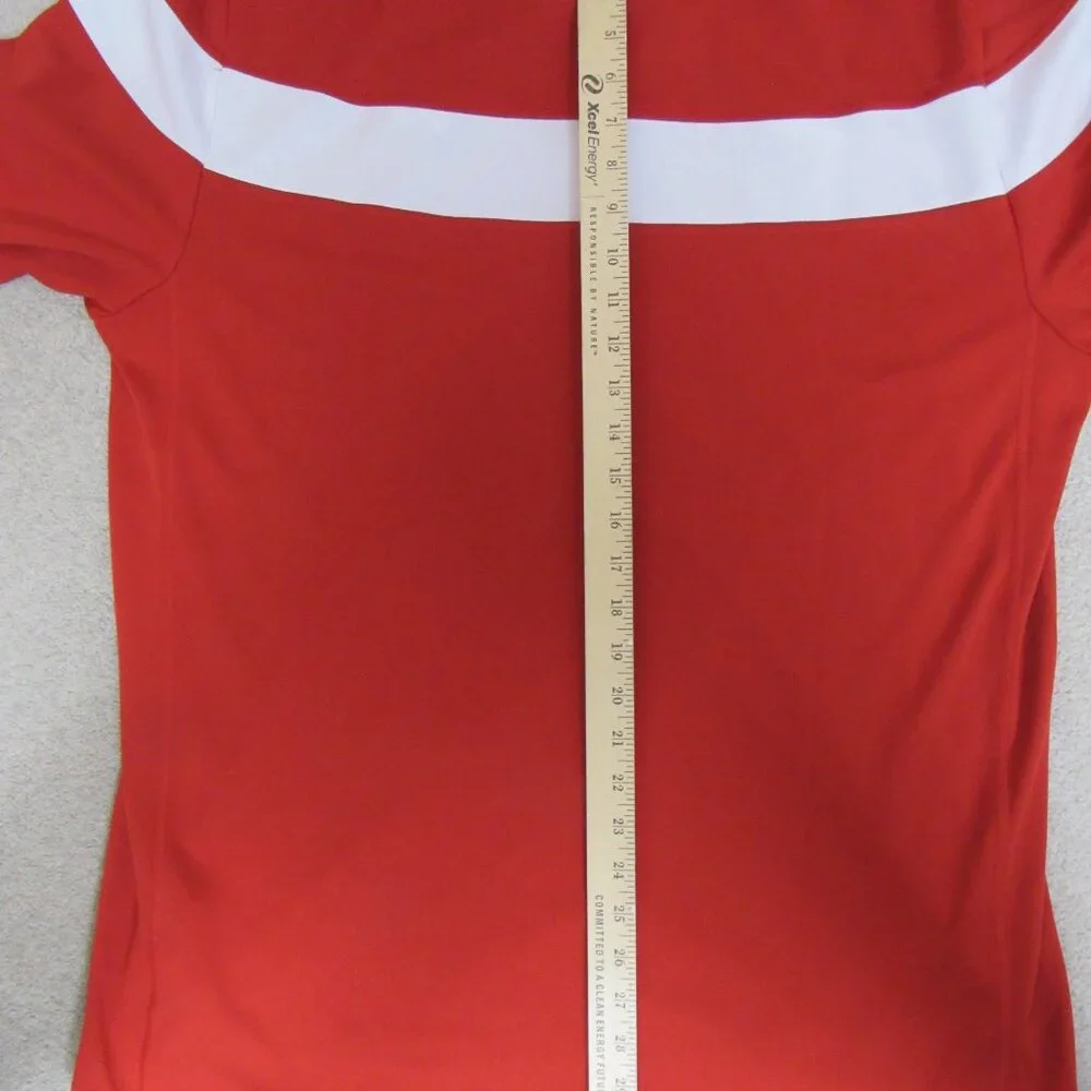 Adidas‎ Polo Shirt Men's XL Red Wisconsin Badgers Climalite Polyester